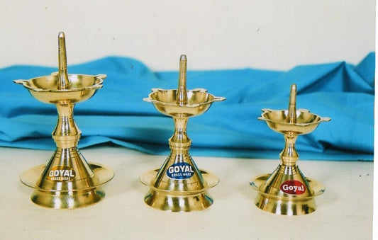 brass oil lamp |kerala Samai|5 Face Kerala Kuthu Vilakku| Return Gifts|kuthu villakku|Brass Diya|Housewarming Gifts, Puja Favors | Diya | Brass Table Diya Brass Diya Oil Puja Lamp