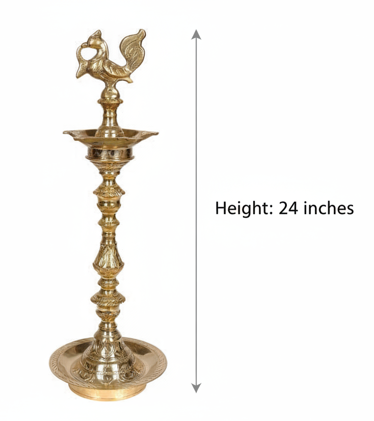 brass peacock kuthu villakku| Annam Lamp|brass standing lamp Brass Annam Kuthuvilakku Oil Lamp | Traditional Indian Pooja Vilakku