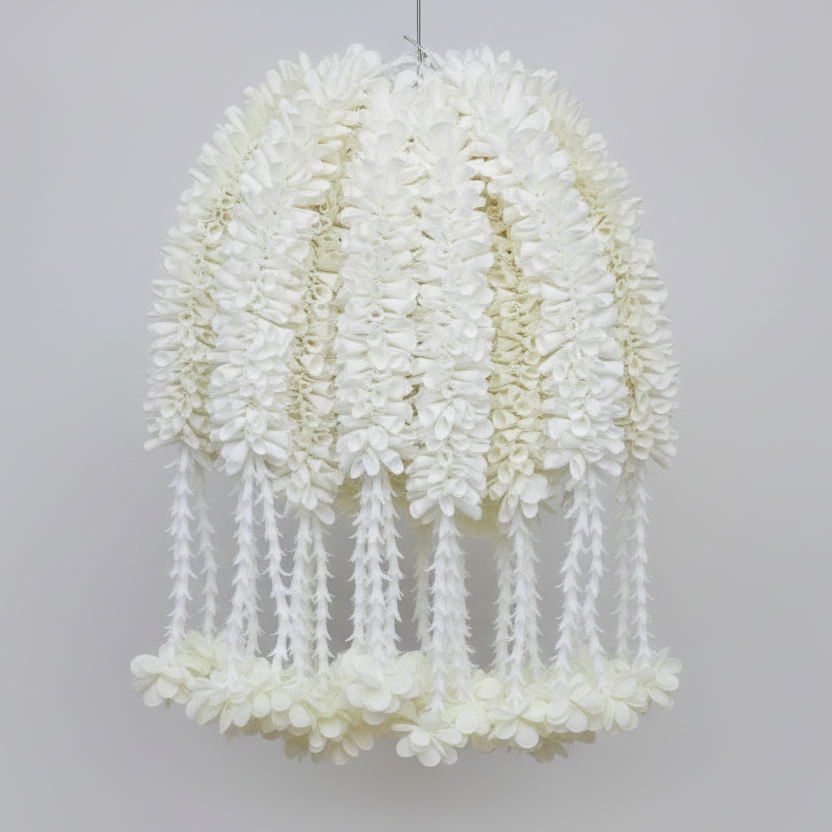 Jasmine Artificial garland Decor / StairCase hangings|garland strings/ Pooja Decor / Indian housewarming  Pooja Decor / Artifical Flower Decor / Flower Pooja Decor/ Ganesh Pooja Decor