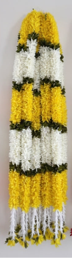 4 feet Lilly garland for housewarming decoration backdrop garlands(count-1)|Haldi decorations|wedding and diwali garlands