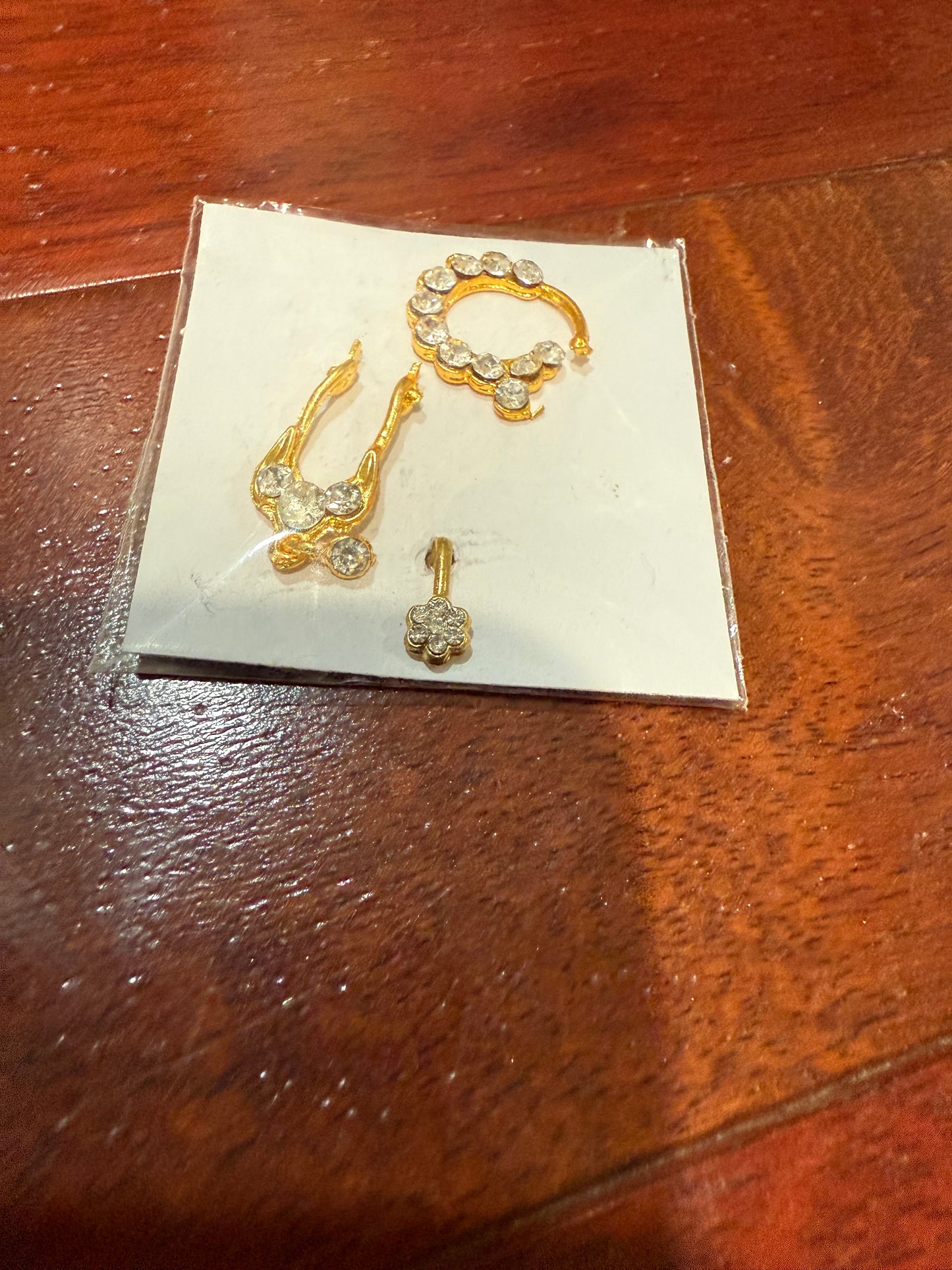 Red Kemp Temple Indian Jewelry nose ring Nath Nathni Nathu Bullakku | Bharatnatyam, Kuchipudi, Weddings | Classical Dance Jewelry