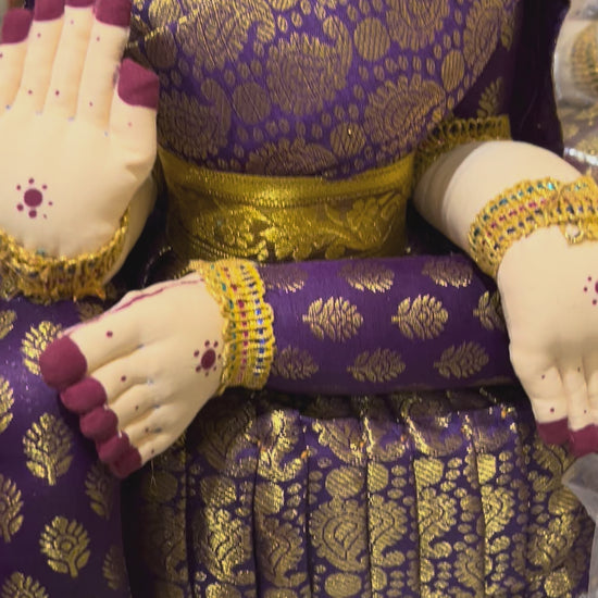 Shop Varalakshmi amman Idol body with Purple silk saree for Decoration in USA at MuruganDecors